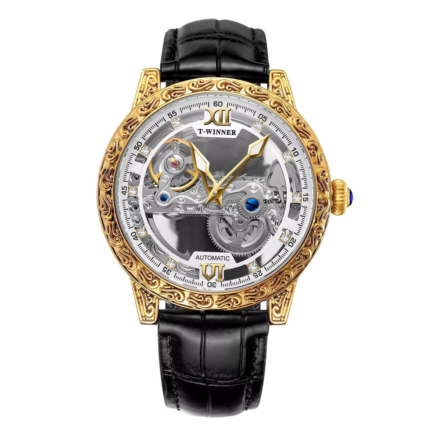 Marco Lucinio Heritage Skeleton – Engraved Automatic Dual-Transparent Timepiece