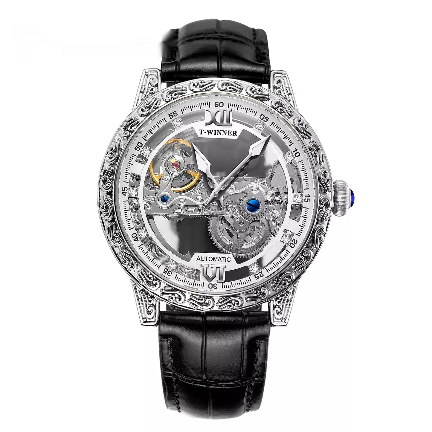 Marco Lucinio Heritage Skeleton – Engraved Automatic Dual-Transparent Timepiece
