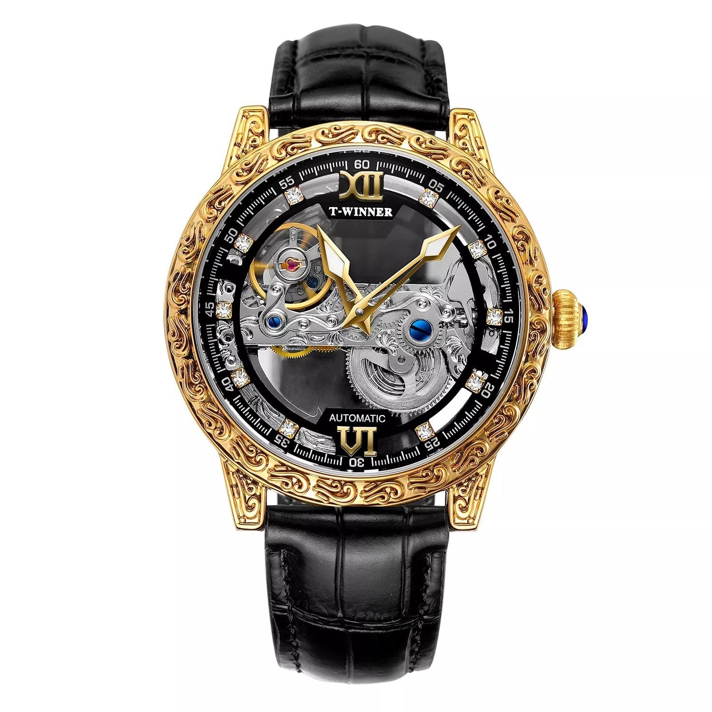 Marco Lucinio Heritage Skeleton – Engraved Automatic Dual-Transparent Timepiece