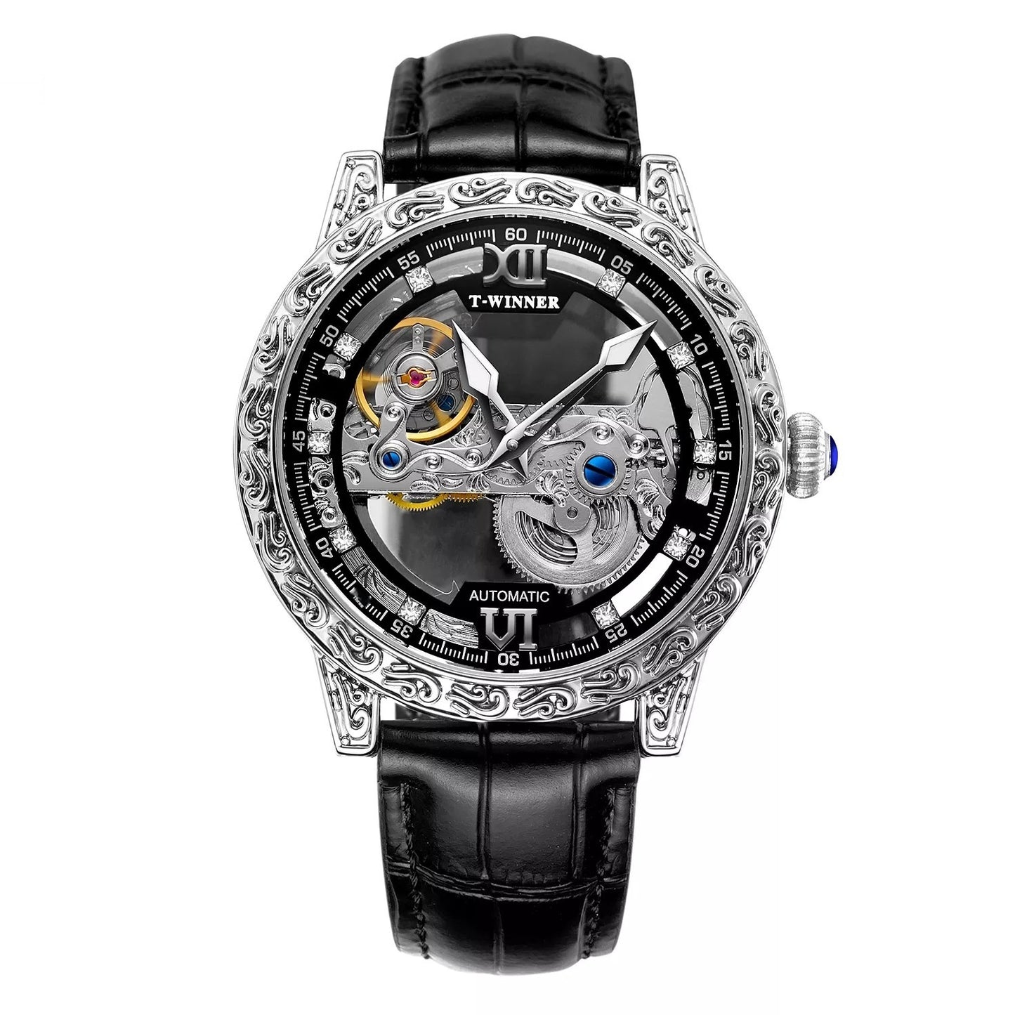 Marco Lucinio Heritage Skeleton – Engraved Automatic Dual-Transparent Timepiece